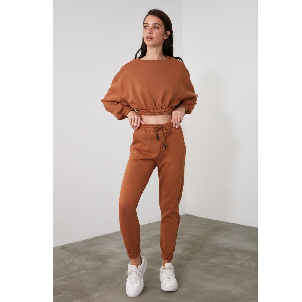 Joggers Sweatpants Sweatshirt Set Green Medium - Picture 4 of 5